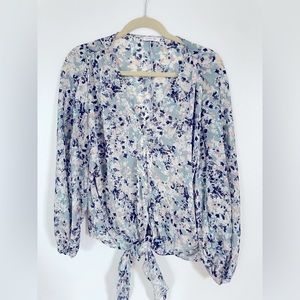 COPY - Floral tie front blouse